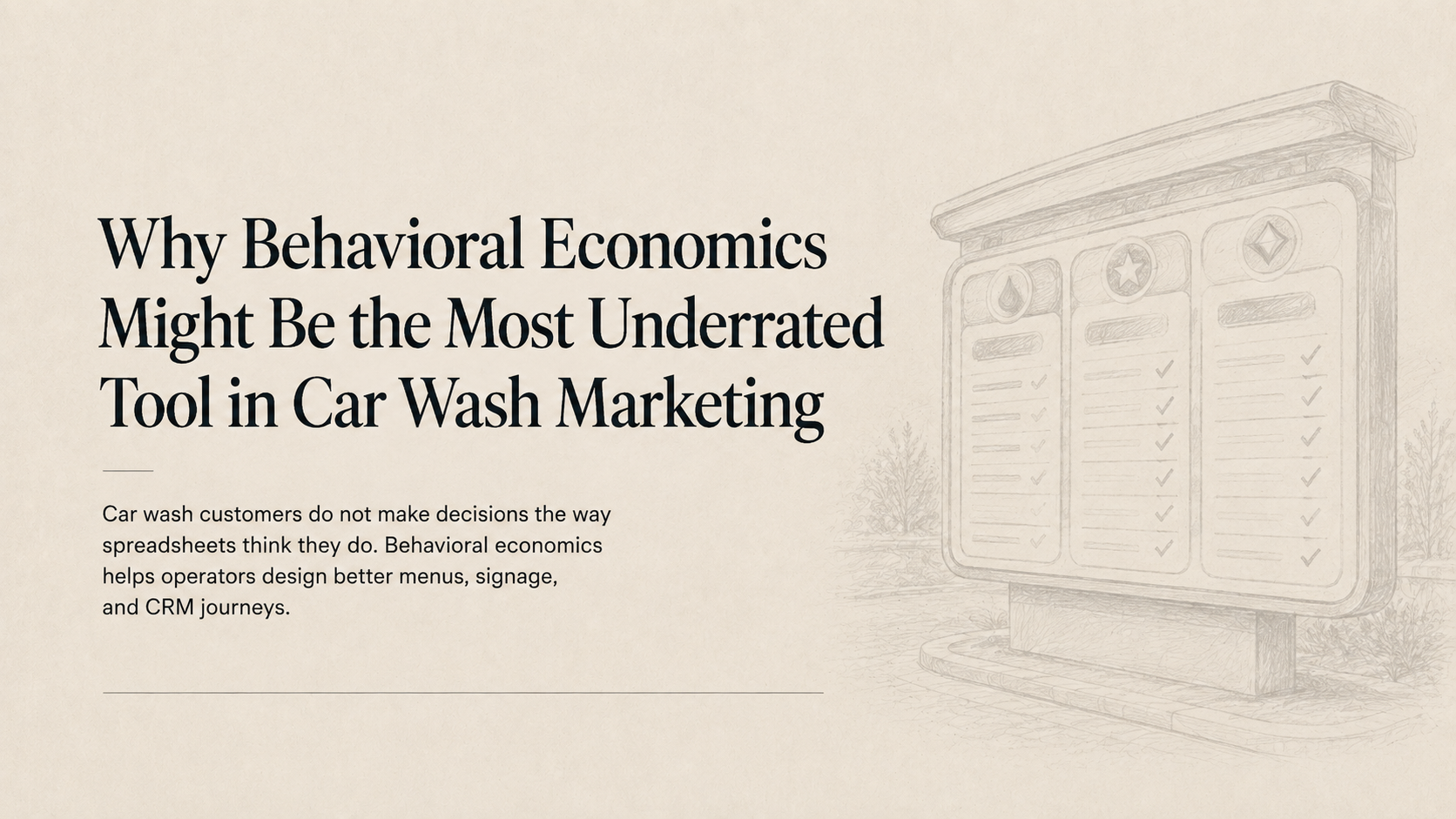 Article hero about behavioral economics in car wash marketing.