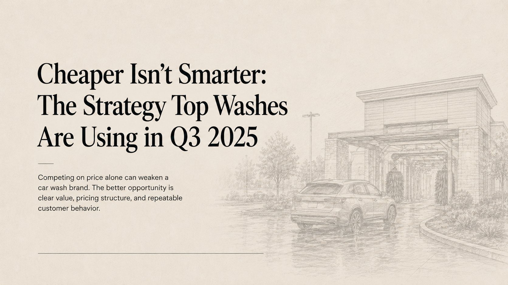 Article hero for a piece about car wash pricing strategy.