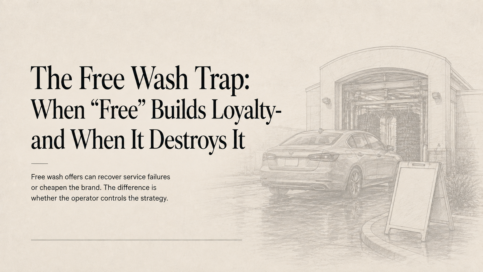 Article hero for a piece about free wash offers and loyalty strategy.